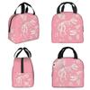 Pink Dinosaur Fossils Unearthed Insulated Lunch Bag for Women Cooler Thermal Food Box Tote Leakproof Lunch Boxes Container