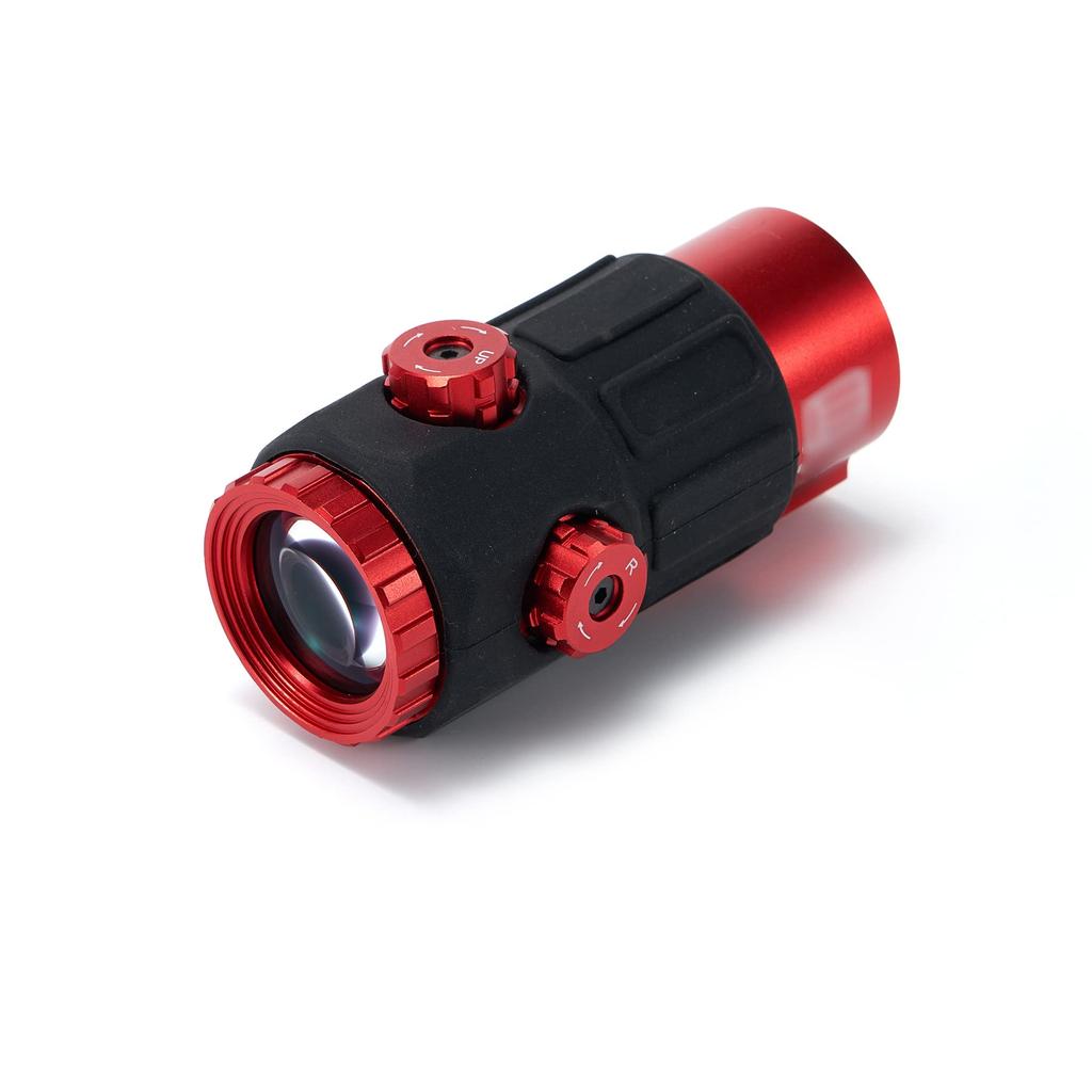 EO G45 Type Magnifier, Real Engraved Replica, Black, EXPS G45 STS Mount, 5x Magnifire Booster Scope (Red)