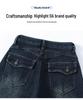 Petite Women's Fleece-Lined Wide-Leg Jeans: Slim-Fit, Stretchy, Fashionable, and Personalized for Autumn/Winter.