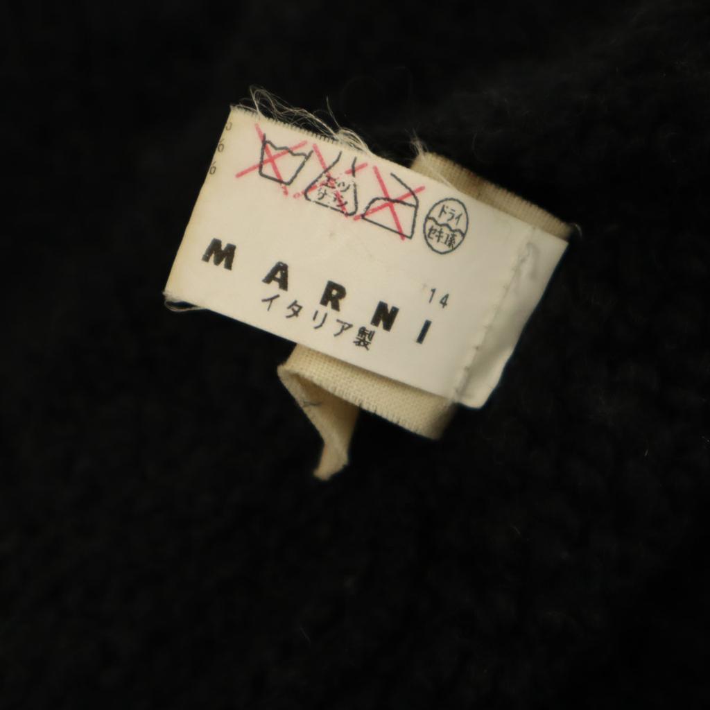 Marni Made In Italy Wool Blend Long Sleeve Knit Cardigan 40 Black Women Used