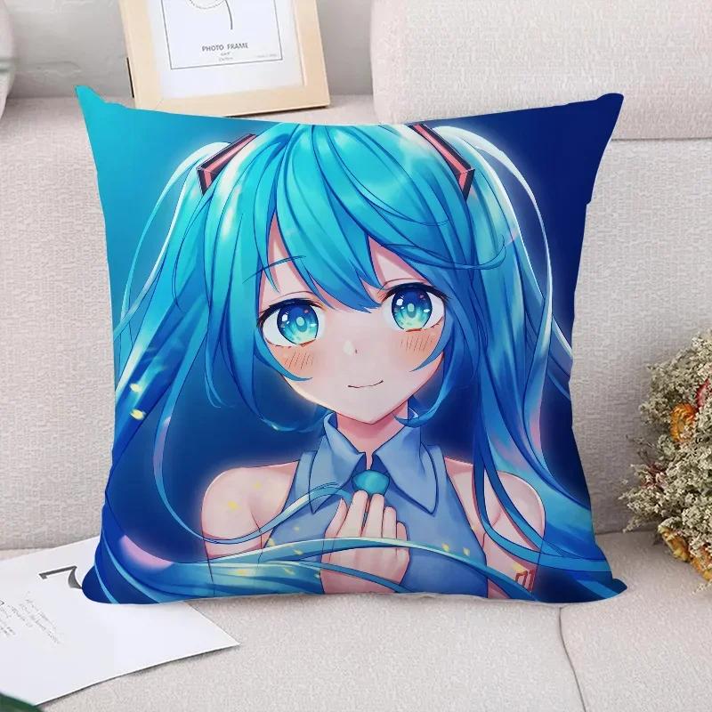 Body Pillow Cover  M-Miku Cushion Covers for Bed Pillows Car Decoration Sofa Cushions Decorative Pillowcase Fall Decor Home