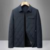 Men's Autumn/Winter Cotton Lapel Jacket - Casual, Warm, Loose Fit for Middle-Aged & Elderly
