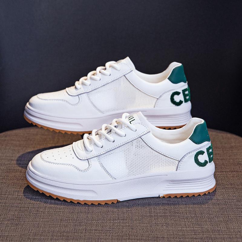 Małe białe buty damskie ze skóry naturalnej, wiosenne, nowe, płaskie, uniwersalne, wybuchowe, białe, codzienne trampki, damskie, sportowe buty