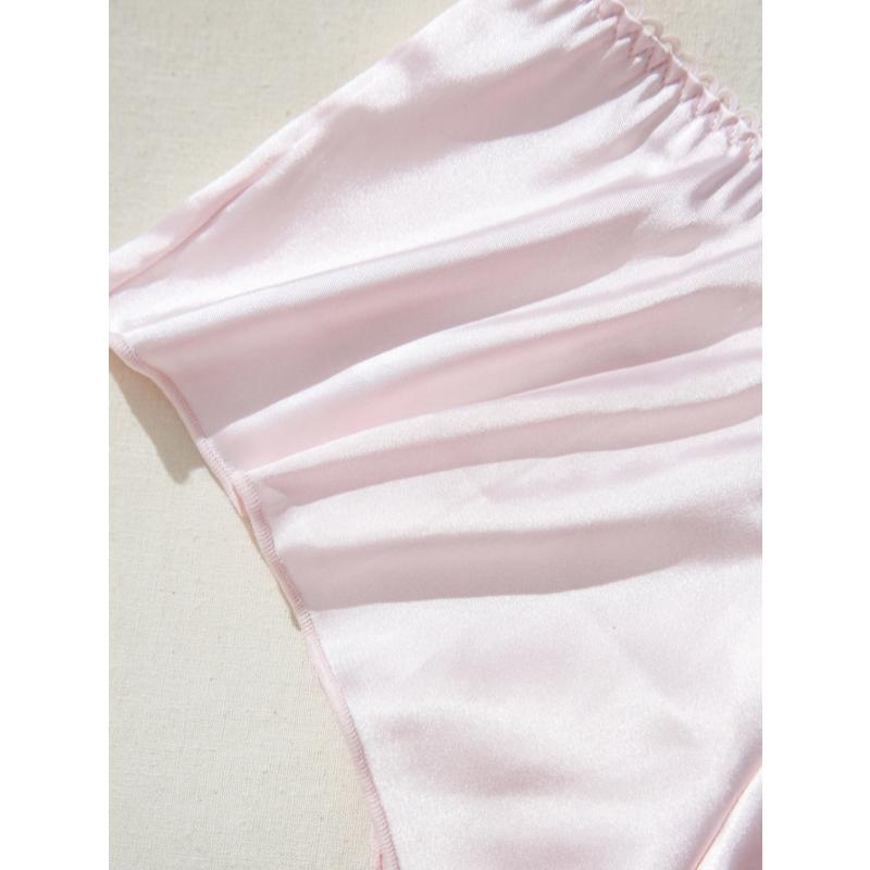 2PCS Women's Milk Silk Panties Solid Color Seamless Sexy Ice Silk Low Waist High Stretch Ladies Triangle Boyshort Underwear