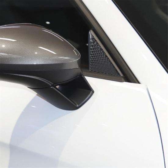 Carbon Fiber Front A-Pillar Triangle Cover Trim For Porsche 718 Boxster Cayman