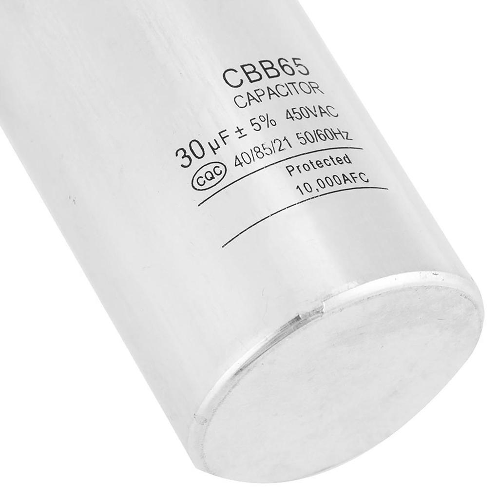 CBB65A?1 30uF AC 450V Zylindrischer Motorkondensator für Klimaanlagenmotoren Kühlschrank