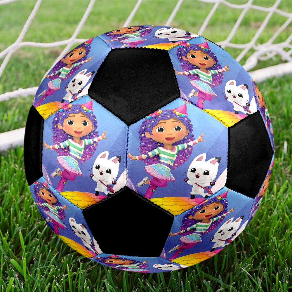 Balón de Fútbol Talla 5 Temático de La Casa de Muñecas de Gabby, Adecuado para Partidos Tanto en Interiores como en Exteriores, un Regalo Adecuado para Todos.