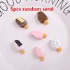 1-5pcs Mini Dollhouse Miniature Pretend Toy Mini Soft Ice Cream Cups Spoon Bar Ice-lolly Simulation Food For Dolls Accessories