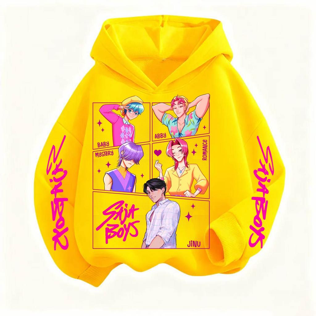 Kpop Demon Hunters Autumn Winter Kids Hoodie Casual Fashion Boys Girls Warm Sweatshirt Anime Clothes