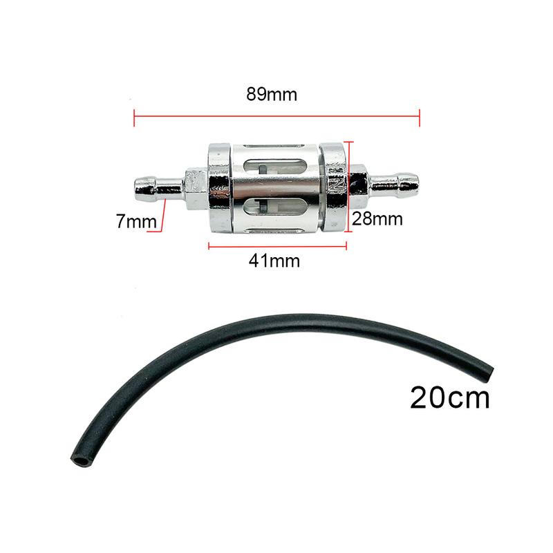1 Set Motorbike Replaceable Accessories Motorcycle 8mm Inline Gasoline Oil Filter Glass Engine Gas Fuel Hose Clip CNC Tool Kit