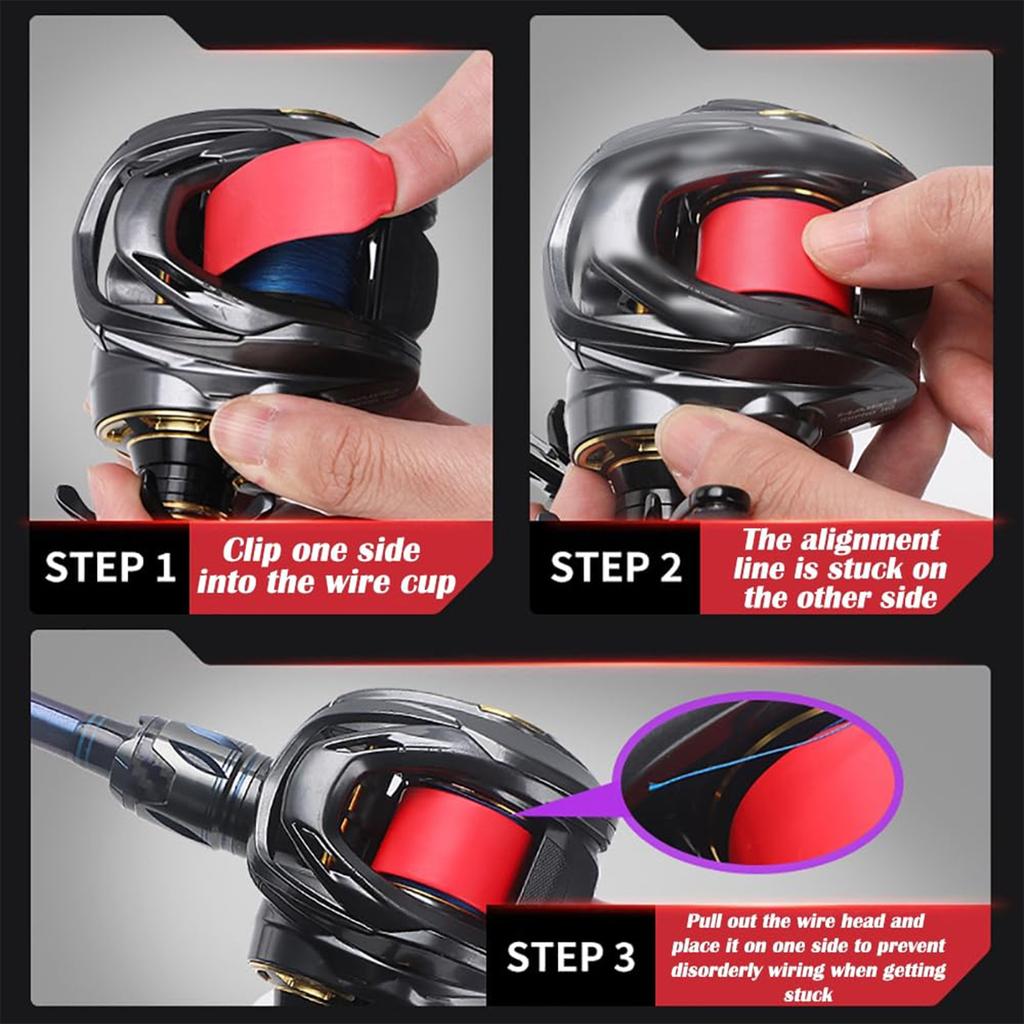 Elastická spona na opasek pro rybářský naviják pro přívlačový/baitcastingový naviják, zarážka na vlasec rybářského navijáku, držák, rybářské náčiní