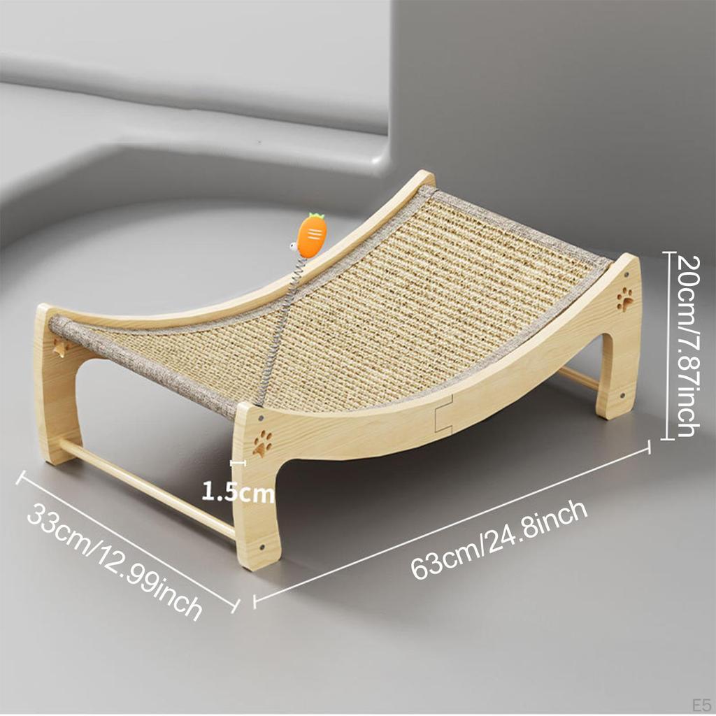 2 in 1 Sisal Cat Scratcher and Resting Couch Shedding Resistant for All Seasons Comfortable Sturdy