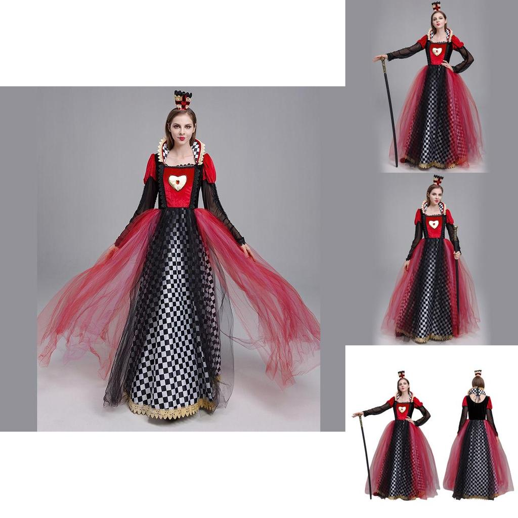 Alice In Wonderland Queen Of Hearts Halloween Costume Vintage Unique Look