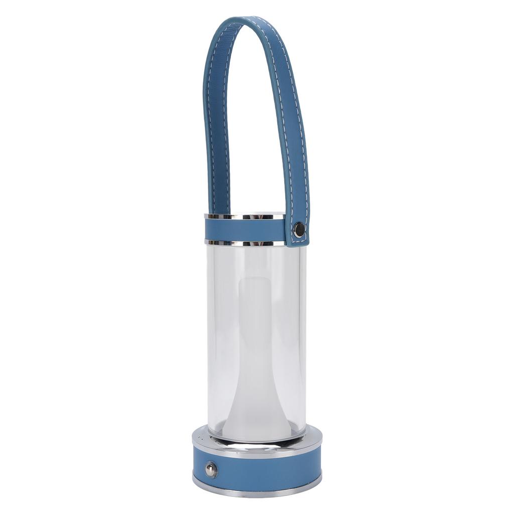 Cordless Table Lamp LED 3 Color Stepless Dimmable Rechargeable Portable Touch Table Lamp with PU Leather Handle for Bedroom Camping