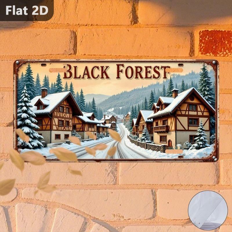 Motorcycle Souvenir License Plate, Metal Auto Wall Decor 15x30cm