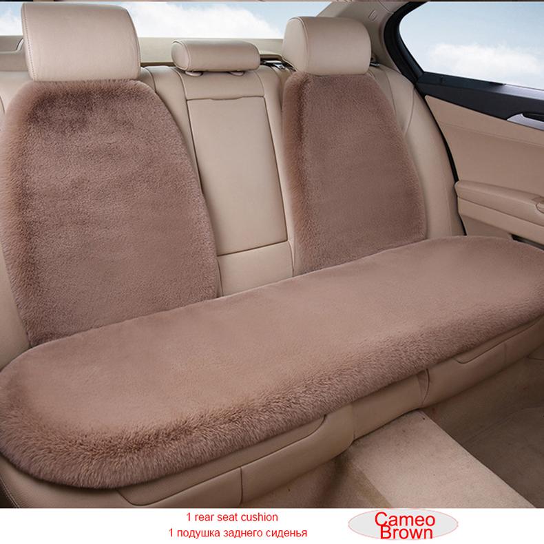 Thickening Plush Car Seat Cover Winter Keep Warm Artificial Rabbit Hair Auto Cushion Cloak Car Seat Mat Protect For Lada KIA etc