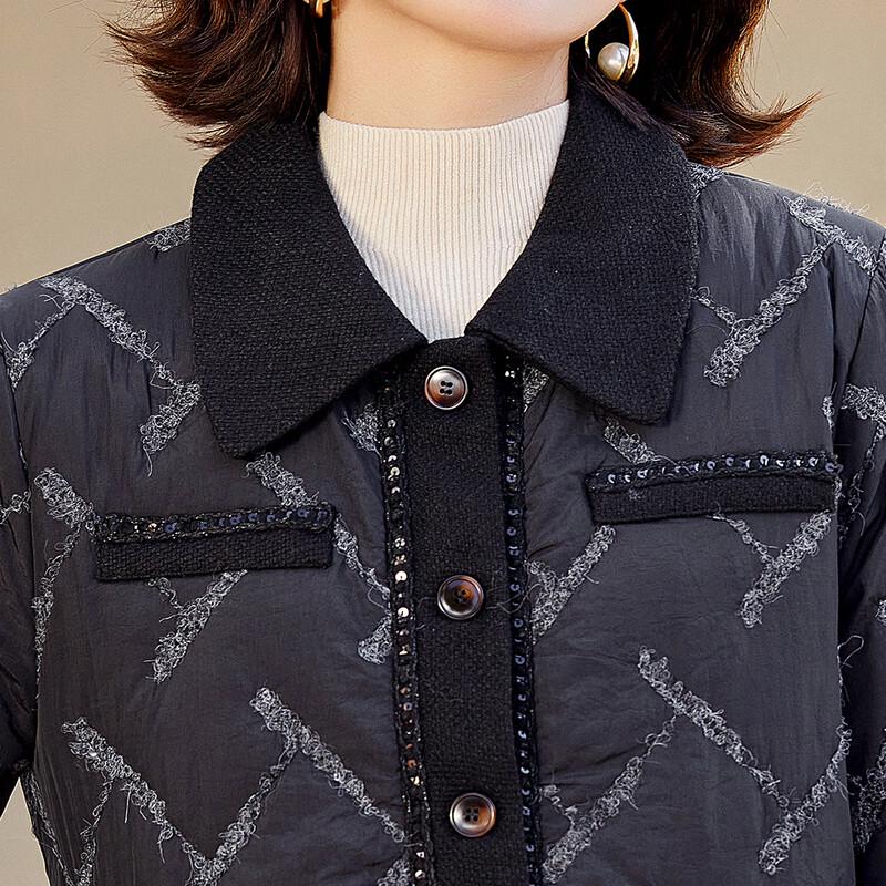 Pastel Women's Elegant Lapel Quilted Jacket