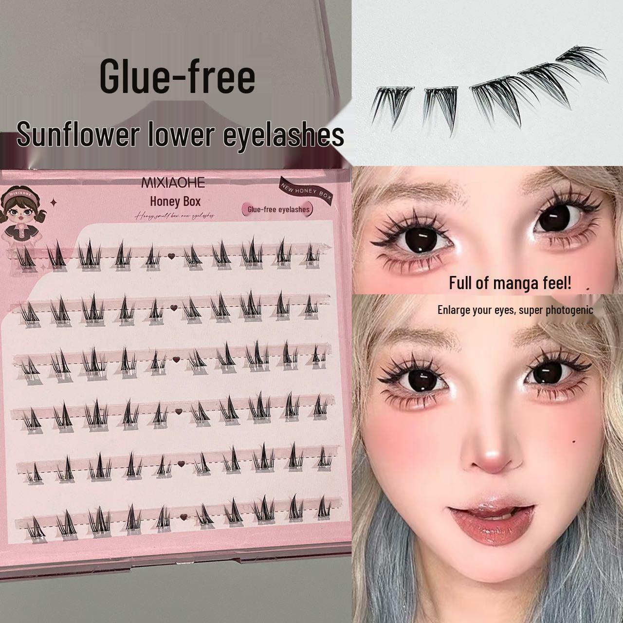 

Sunflower Glue-Free Light Comic Style Dense Daily Eyelashes