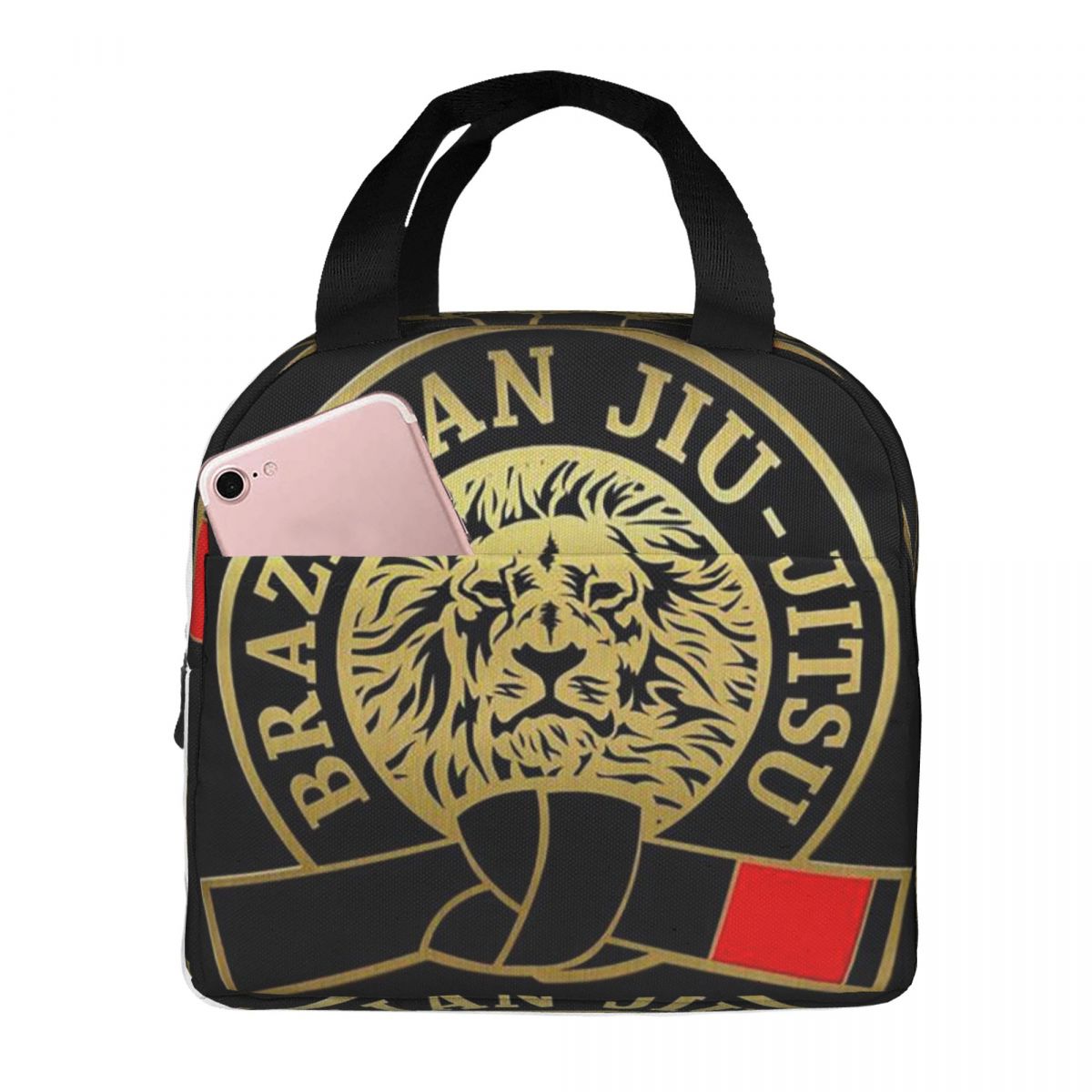 Jiu-Jitsu Warrior Japanese Bjj Gi And Black Belt Mma Insulated Lunch Bag for Women Kids Food Boxes Thermal Lunch Box Tote One Size