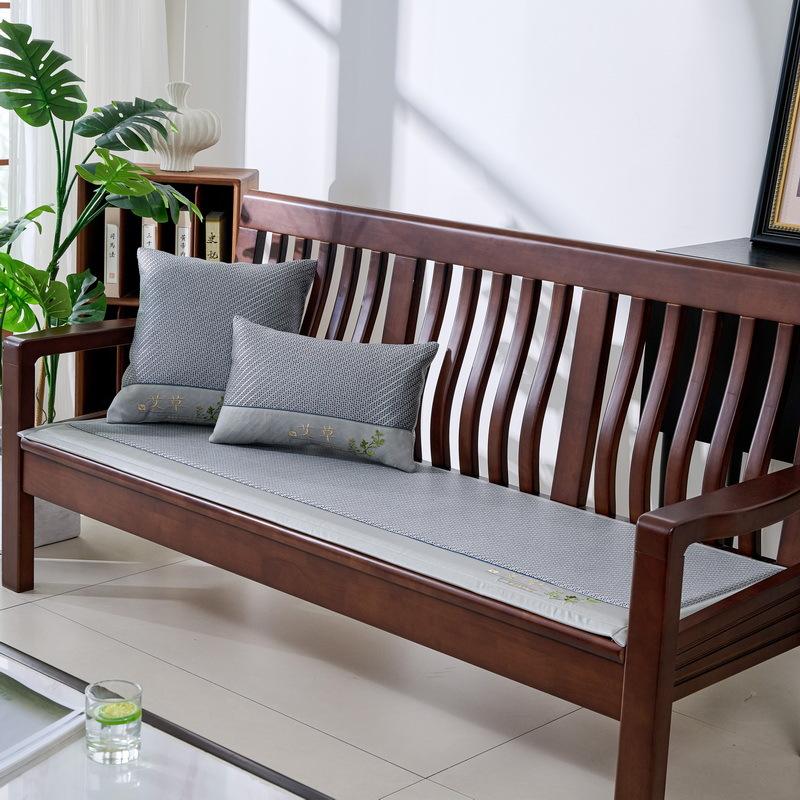 

New Chinese Mahogany Sofa Cushion Summer Wormwood Rattan Mat Mat Solid Wood Chair Furniture Seat Cushion Universal In All Seasons 70*70cm