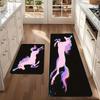 1PC Unicorn Pattern Kitchen Rug Non-Slip Door Mat Pop design Bathroom Rug Bath Mat Carpet for Home Sink Laundry Decoreeree
