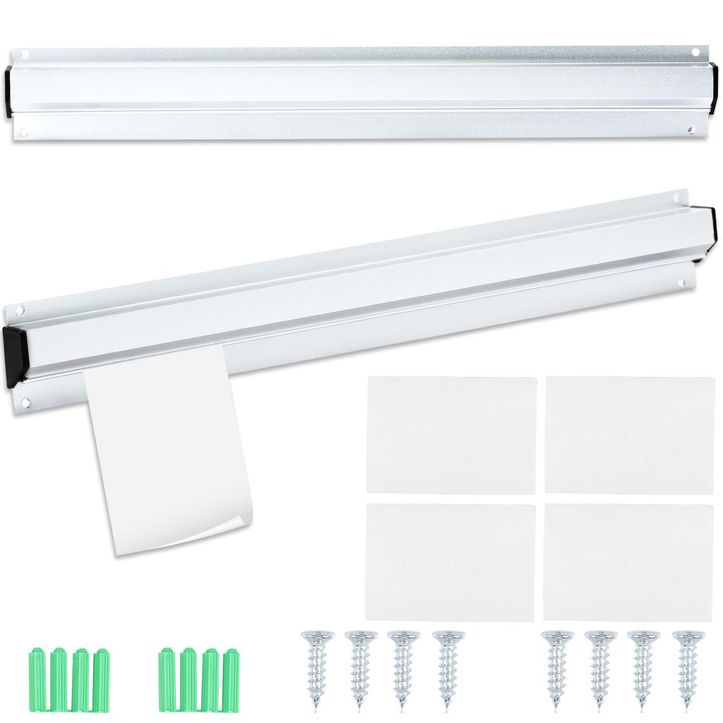 2pcs Restaurant Ticket Holder Receipt Holder Aluminum Order Rack Ticket Rack Kitchen Slide Check Rack for Office Cafes Pubs