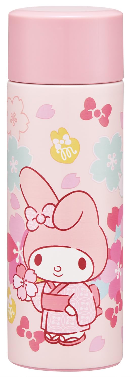 Skater Direct Drink Mug Bottle Mini Stainless Steel Water Bottle Portable Mug 120ml Small Capacity Insulated Vacuum Structure Sanrio My Melody Cherry