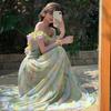 Romantic Print Contrasting Color Ruffle Edge Halter Dress Vacation Fairy Dress