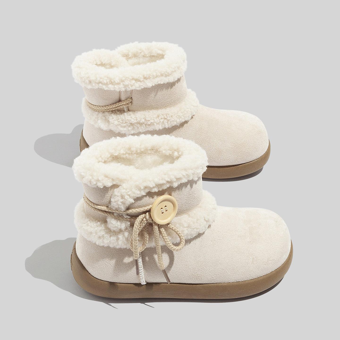 

Stylish and Versatile Snow Boots Casual Warm Fleece-lined and Thickened Short Boots 40