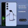 Lovely Penguin For Samsung Galaxy S23 S24 S25 Ultra S22 Plus S21 Black Soft Case Waterproof Soft Case