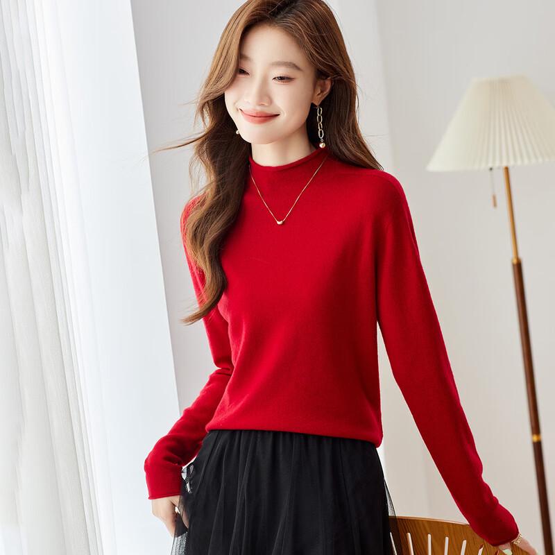 Srcr Women's 100% Pure Wool Turtleneck Sweater