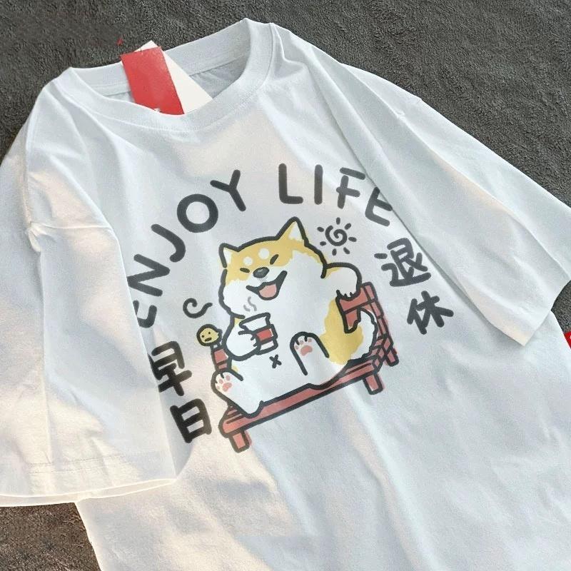 Cotton Short Sleeved T-shirt For Men And Women New Summer Fun Simple And Niche Clothing Round Neck Clothes 5XL