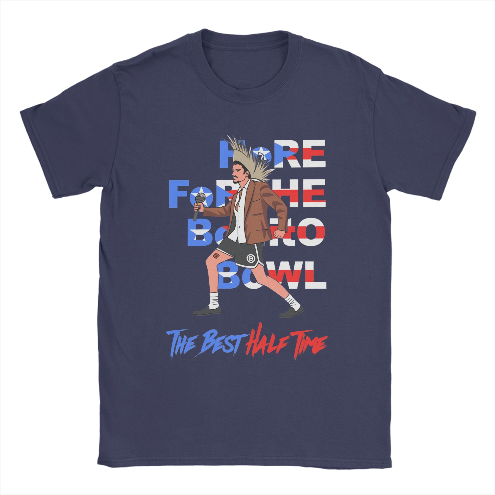 

Bad Bunny Puerto Rican Flag Benito Bowl T Shirts Mens Pure Cotton TShirts Crewneck Tees Short Sleeve Clothes Plus Size 4XL