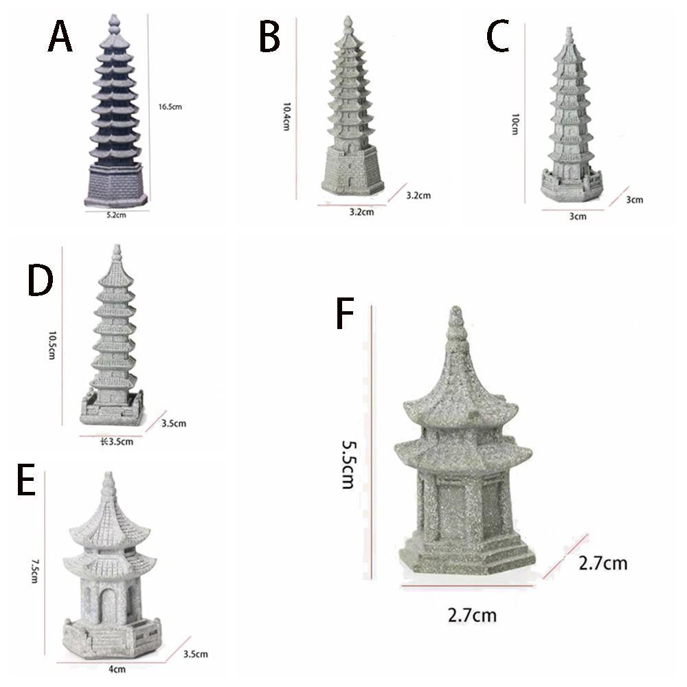 Multifunctional Gardening Sandstone Pagoda Pagoda Garden Miniature Sculpture  Aquarium Hiding Cave