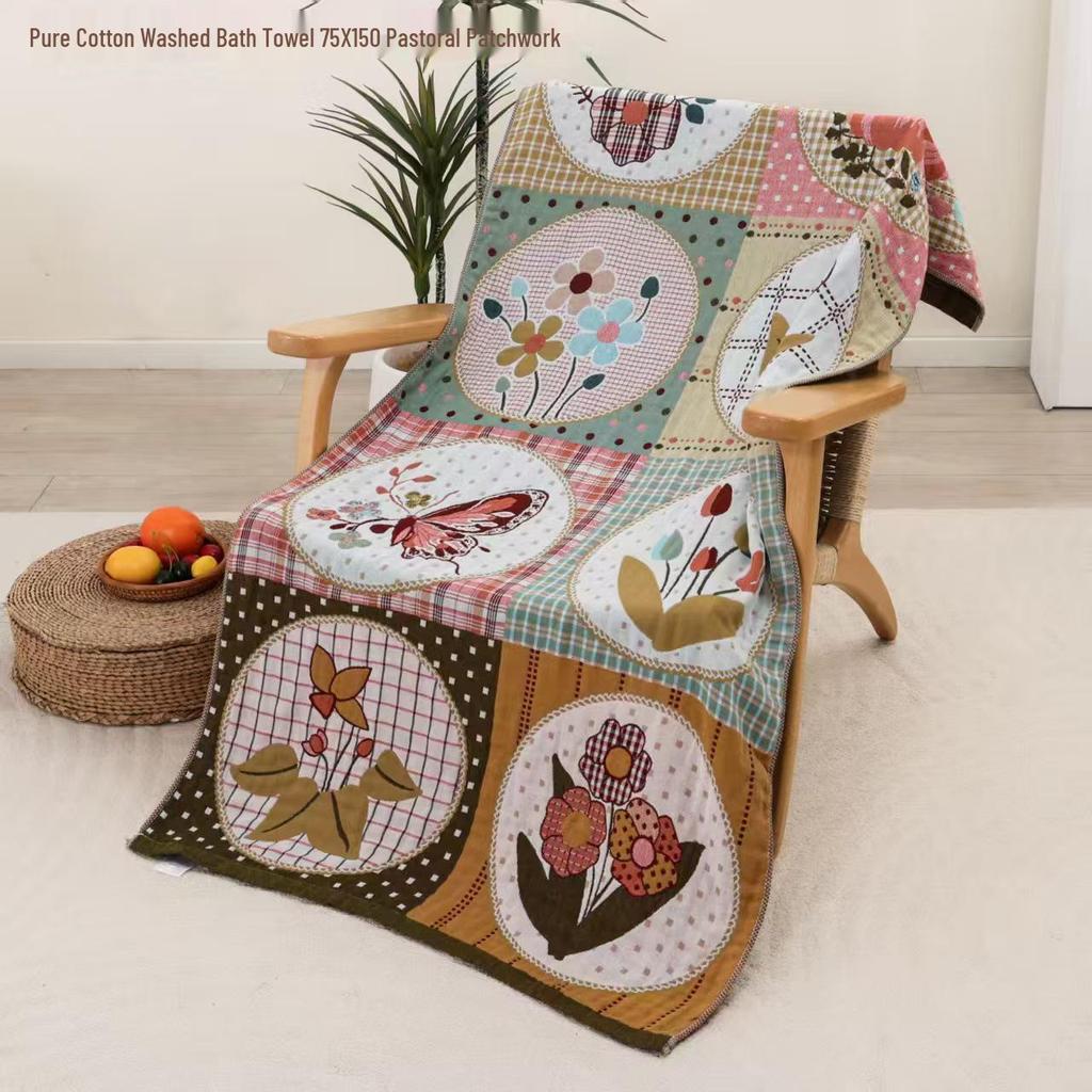 New Soft Ethnic Style Sun God Cotton Bath Towel - Skin-friendly & Absorbent