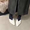 2024 Spring Woman Fur Mules Slippers Fashion  Slides Shoes Ladies Elegant Outdoor Street Style Low Heel Footwear