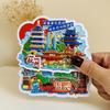 Popular Chinese City Locker Magnet 3d Cartoon Refrigerator Magnet Resin Fridge Magnet for Kitchen Decoration