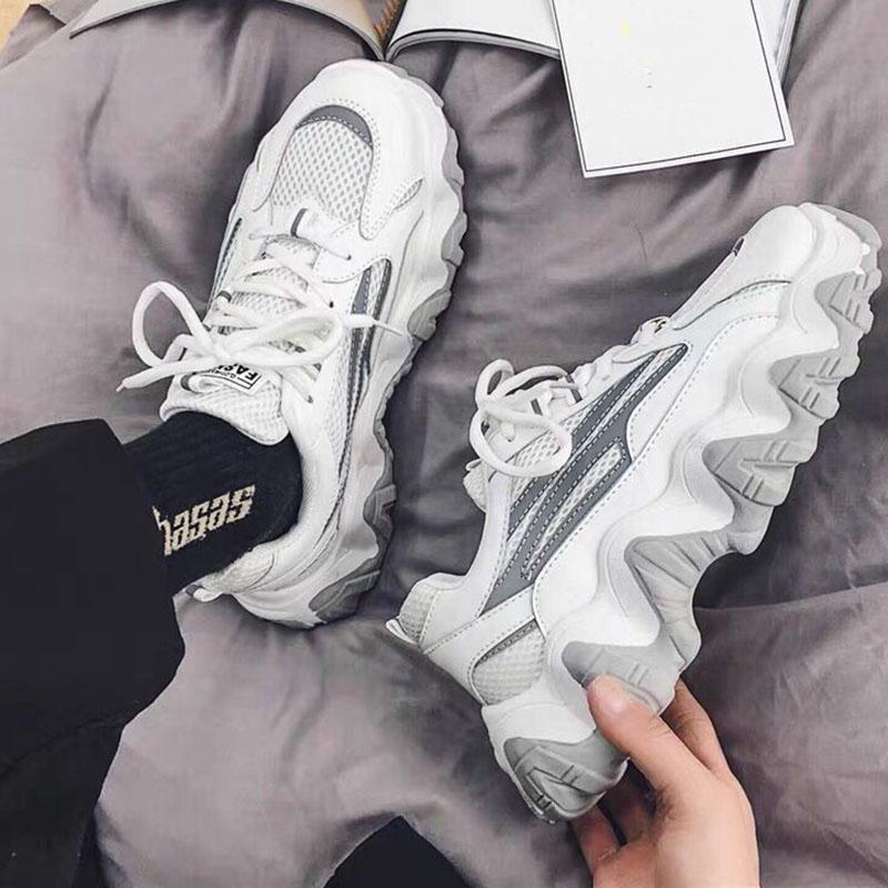 

Повседневные кроссовки в ретро-корейском стиле, износостойкая платформа, повседневная мужская обувь, сетчатая, дышащая, 2024, новинка, весна-осень 39