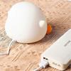 Cute Bean Duck Led Night Light, Rechargeable Cartoon Silicone Bedroom Light, Touch Sensor Timing Bedside Lamp For Kids Gift