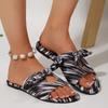 New Flat-bottomed Round-toe One-piece Women's Shoes and Large-sized Flip-flops