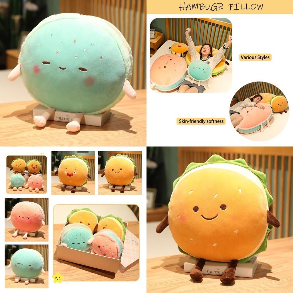 Hamburger Plush Toy With Pp Cotton Soft Filling For Kids Gift And Cozy Hand Warmer