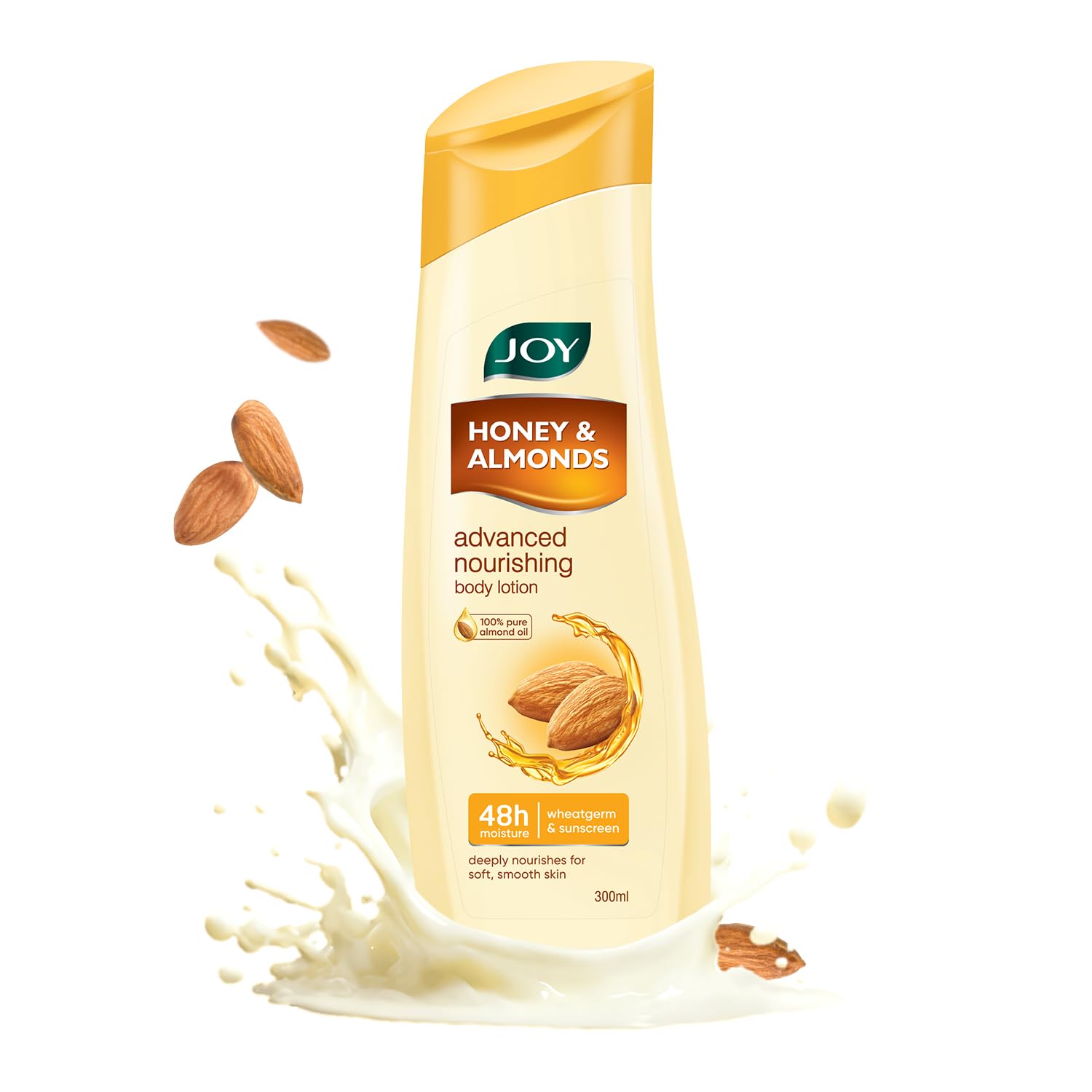 Joy Honey & Almonds Advanced Nourishing Lightweight Summer Body Lotion 300ml With Shea Butter For Summers | Natural Sunscreen Filters | Suitable fo
