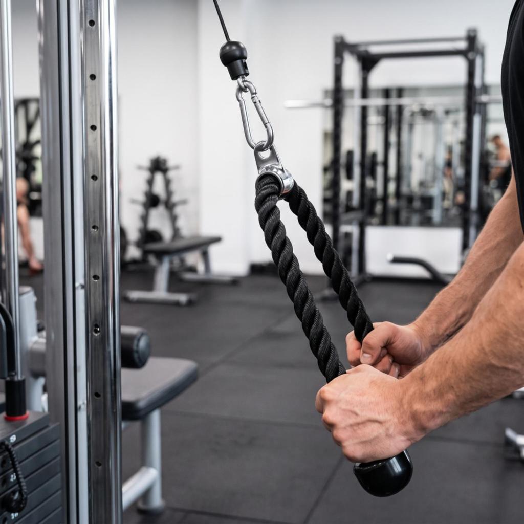 Tricep Rope Non-Slip Cable Attachment Coated for Bodybuilders