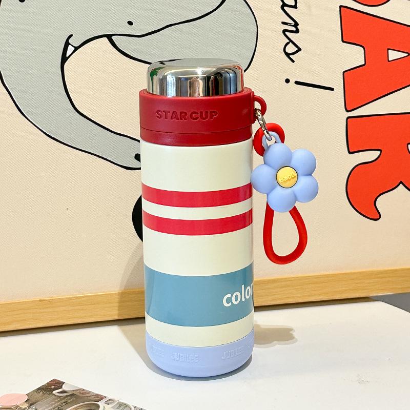 Cartoon Coffee Mug Steel Dopamine Thermos Cup Rope Cup Mug with Bear Stew Jar Jar Set for A Handy Birthday Gift Durable