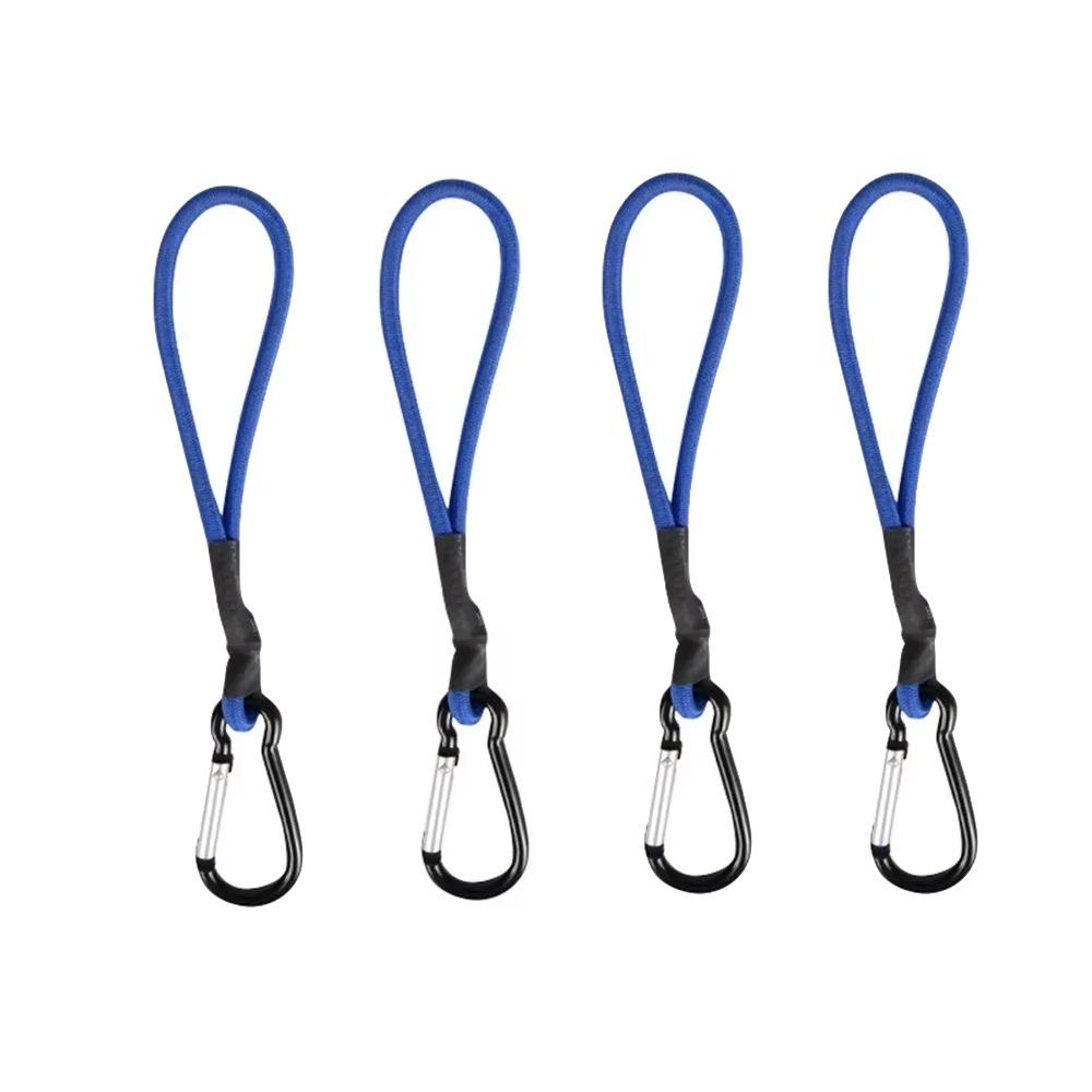 

4Pcs High Strength Fixation Elastic Stretch Rope Strong Elastic Tent Tarp Tensioner Rope Camping синій