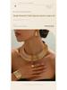 Elegant Multi-Layered Metal Ring Necklace Set for Women - Fashionable and Versatile European/American Design