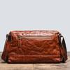 New Men's Genuine Leather Messenger Bag Natural Cowhide Horizontal Shoulder Bags Retro Fashion Satchel Bag