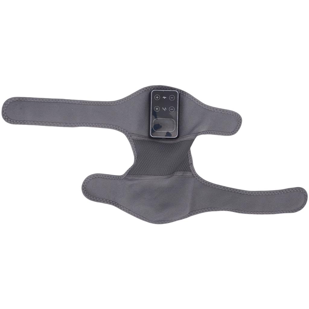 Cordless Knee Massager with Heat Re able Smart Heated Knee Wrap with 5 Temperature Settings 3 Vibration Modes for Elbow Gray