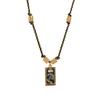 Titanium Steel Gold-Plated Necklace Tarot Card Point Drill Oil Drip Rope Hand-Knotted Popular Fashion Jewelry Women