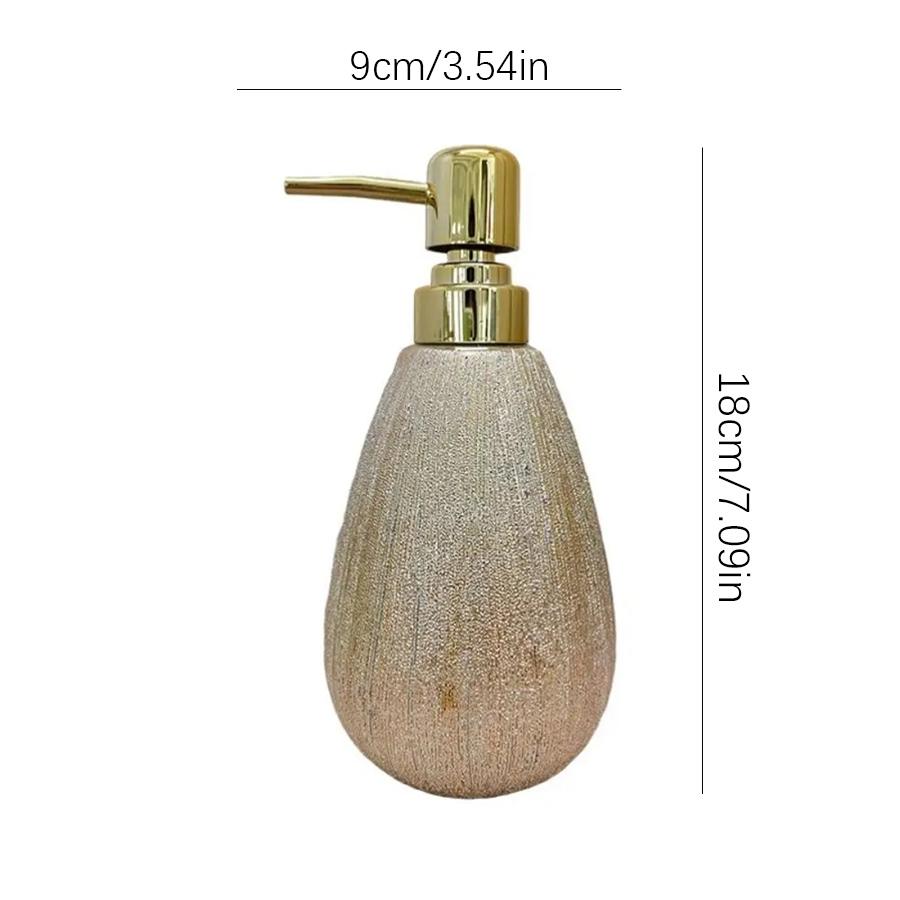 Nordic Hand Sanitizer Dispenser for Liquid Soap Golden Ceramic Liquid Soap Dispenser Body Wash Refill Bottle Bathroom Accessorie